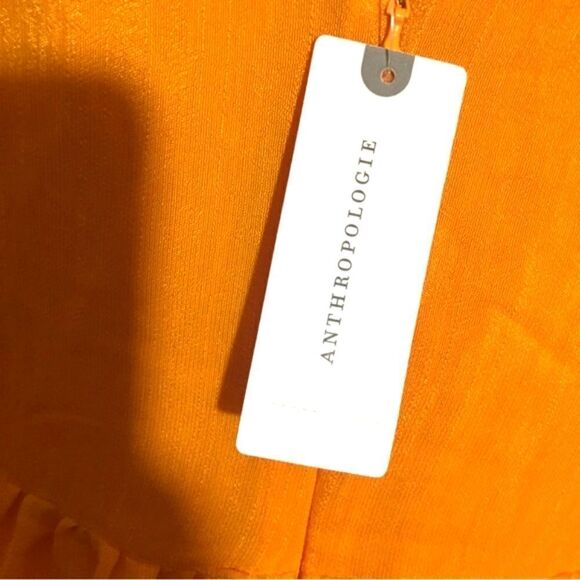 Anthropologie Moulinette Soeurs Yellow Mustard Cold-shoulder Dress Size XS - Picture 9 of 12